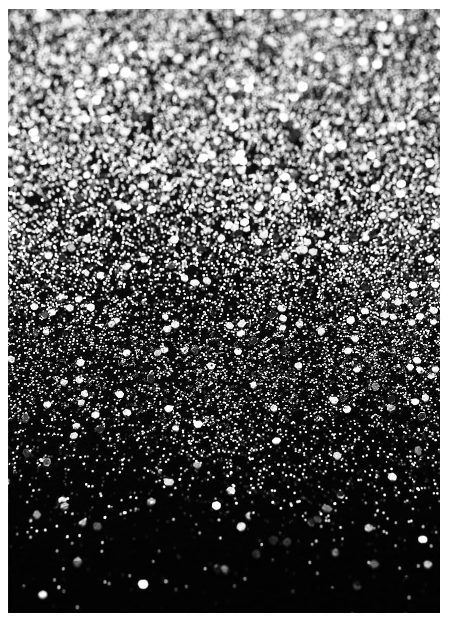 Black Silver Glitter Photo Backdrop 5x7FT Wedding Birthday Party Props FW18