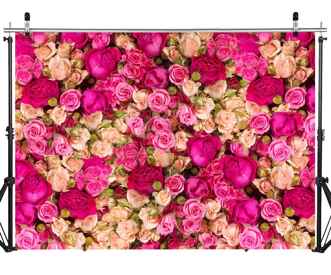 Pink Red Rose Floral Studio Photography Background Vinyl 7X5FT DH358