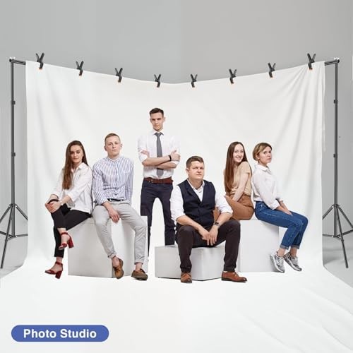 Backdrop Stand, 20x7ft(WxH) Large Adjustable Background 20x7ft (WxH) Black