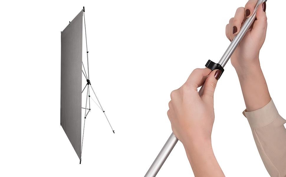 NEW Westcott X-Drop Matte Vinyl Photo Video Backdrop – Gray Solid Color 5×7