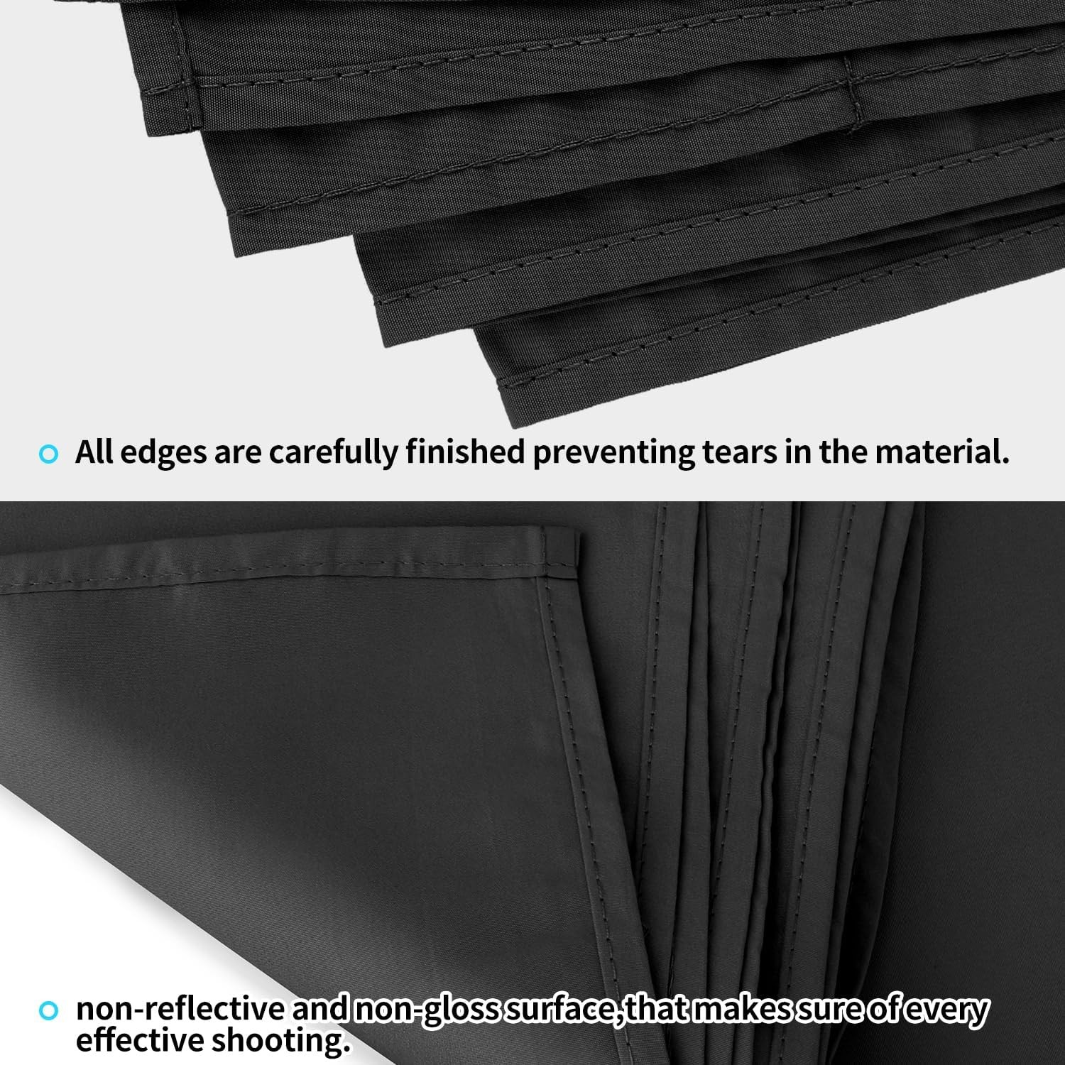 10 x 20 ft Backdrop Background Black Screen Black Backdrop Photography Video