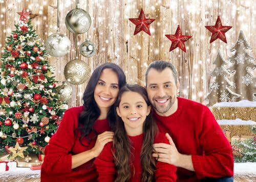 7x5Ft Christmas Backdrops for Photography Winter Snow Backdrop Rustic 7x5ft