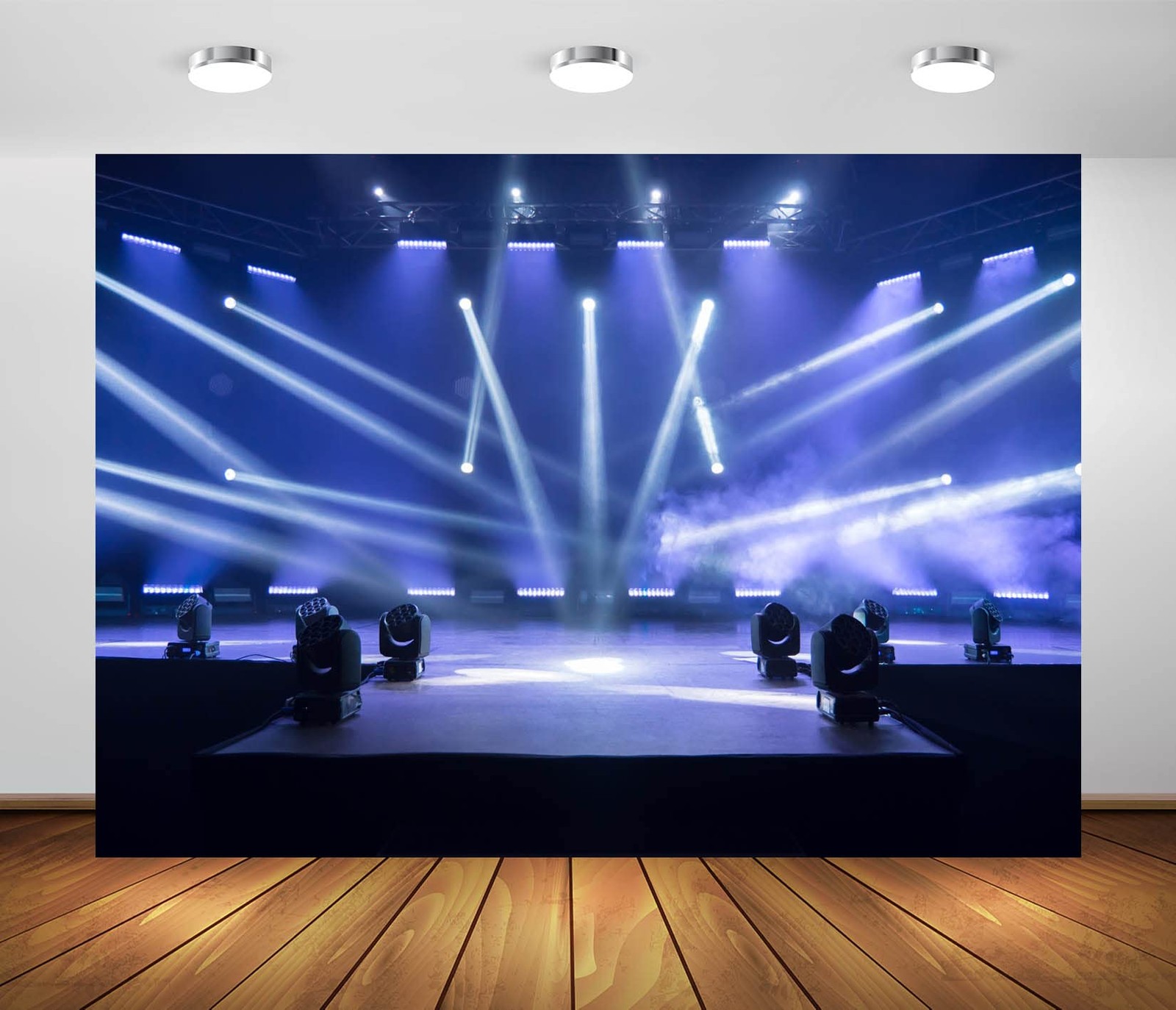 BELECO 7x5ft Fabric Music Concert Stage Backdrop Night 7x5FT, N5-a14562