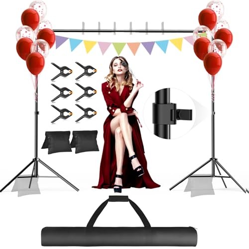 Backdrop Stand, Photo Video Studio 10 x 10FT Adjustable Backdrop Stand, 10×10ft