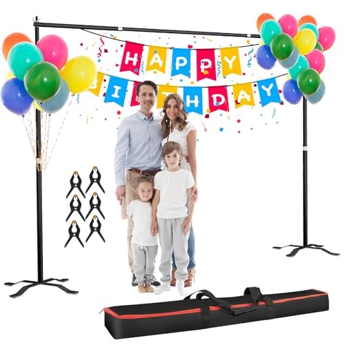10×8.5ft(WxH) Upgraded Heavy Duty Backdrop Stand, Pipe and Drape Stand Kit