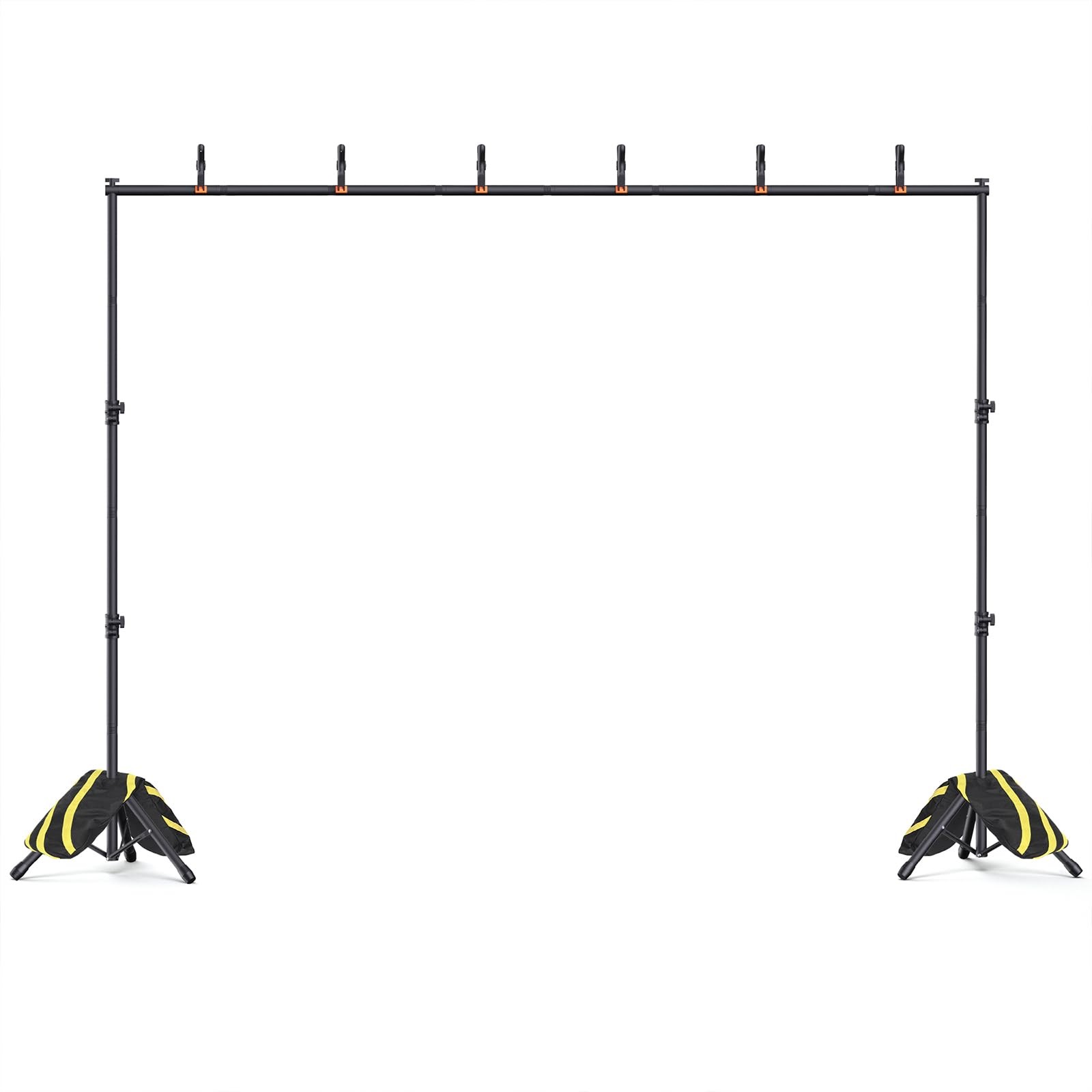 Backdrop Stand 10×7.5ft(WxH), Heavy Duty Adjustable Photo Back Drop Stand kit…