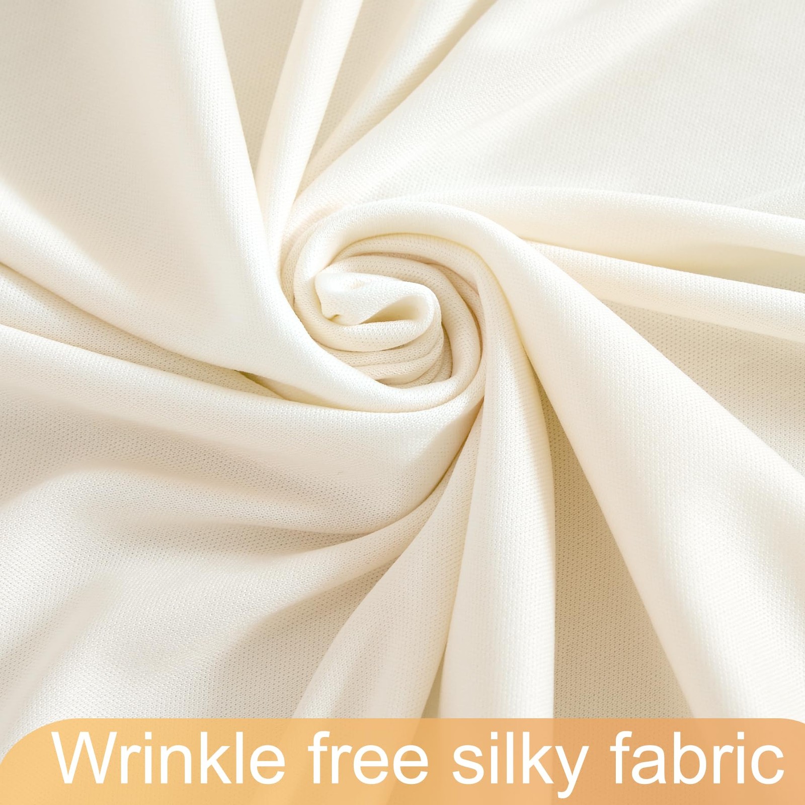 50ft x 10ft Wrinkle Free Champagne 5′(W) x 10′(H), 10 panels,