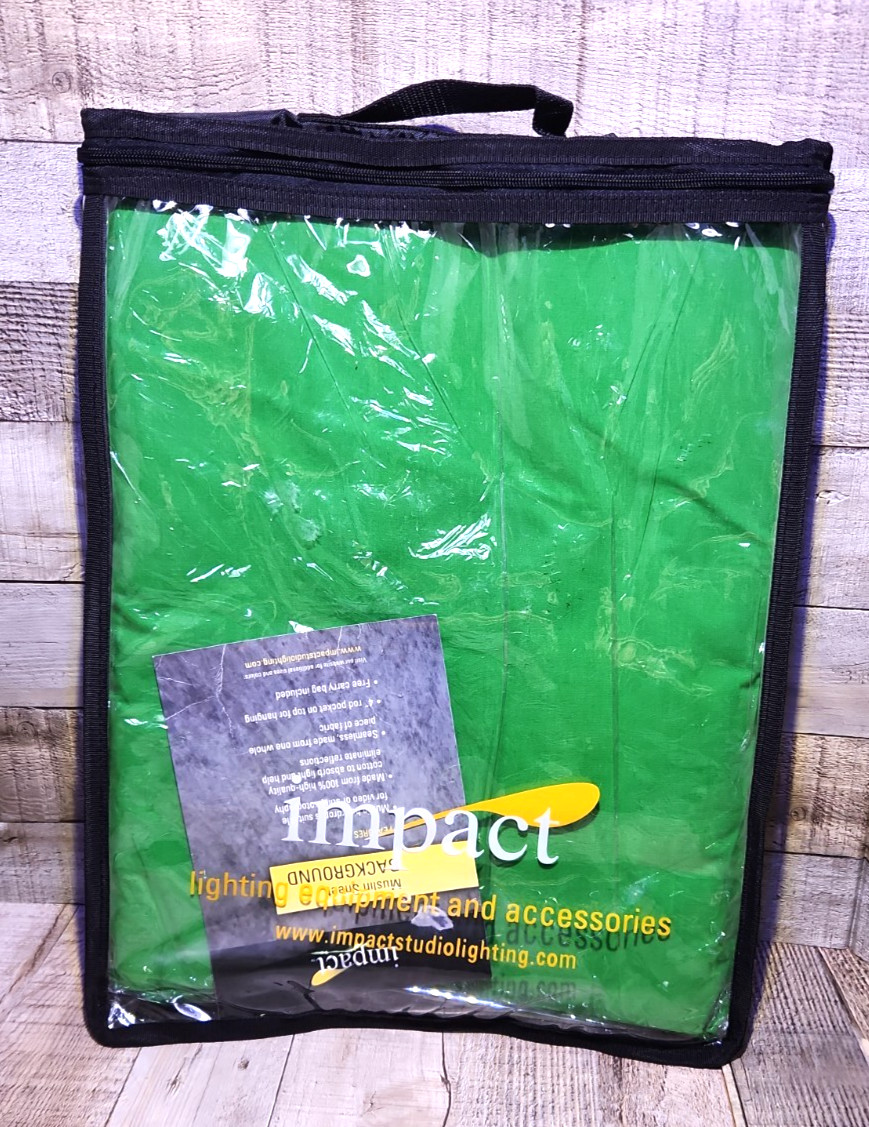 Impact BG-CG-1012 Chroma Green Muslin Background Sheet 10’ x 12’ Green Screen