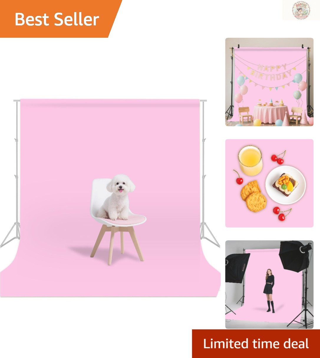 Versatile 3x5FT Pink Background for Portraits, Parties & Product Photography