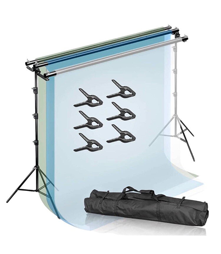 Limo Studio 9×10 Triple Crossbar Photo Studio Backdrop Support Stand Kit