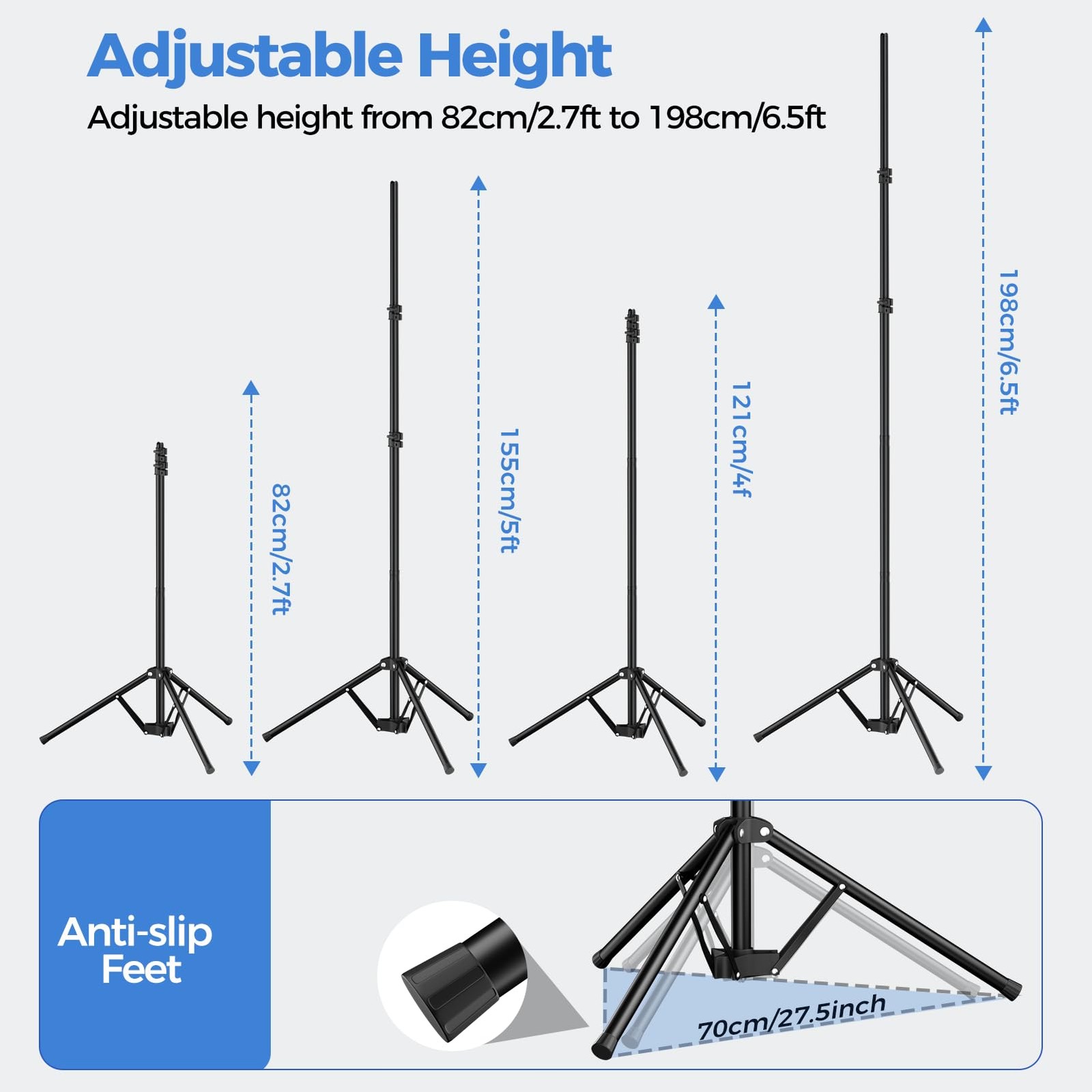 Photo Backdrop with Stand Kit 6.5x5ft, Photography Black and White 2-in-1 Rev…