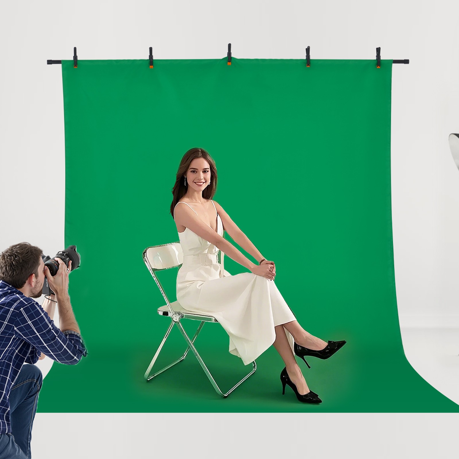 Uimoso Photo & Party Backdrop Stand Kit, Adjustable 5 x 6.5 ft