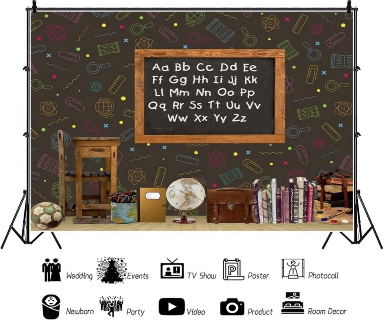 First Day Of School Backdrop/Banner~Humongous~ 9.75 X 8.16 ft~NEW~FAST SHIPPING!