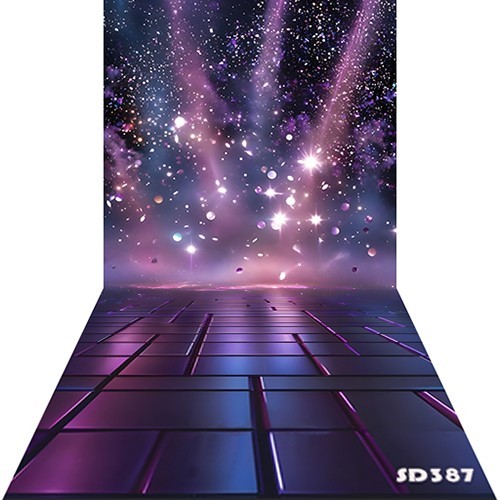 10’x20’Purple Light Spot Ray Scenic Microfiber Fabric background backdrop SD387