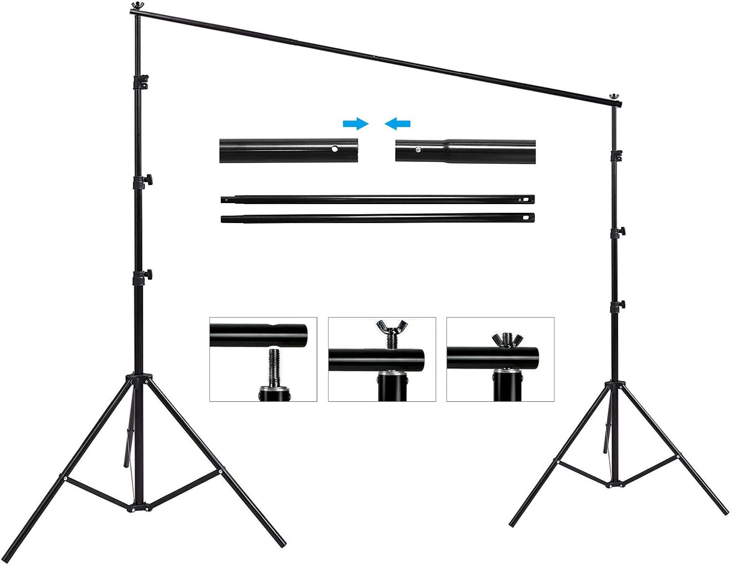 HYJ-INC 10Ft X 8.5Ft Adjustable Photography Backdrop Support System Photo Video