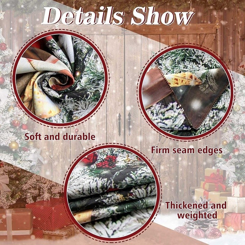 Christmas Photography Backdrop Soft Fabric Party Decoration Machine Washable New