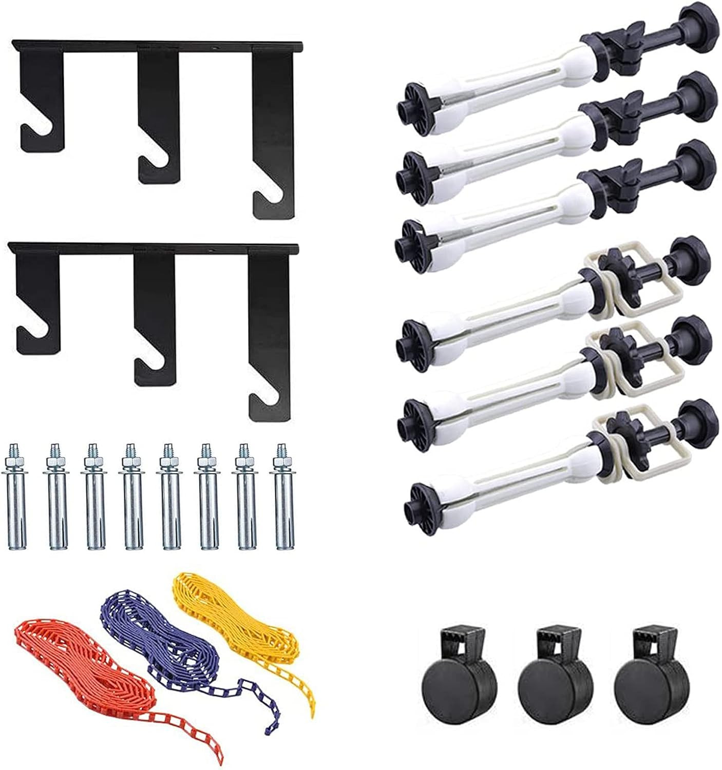 Photography Backdrop Wall Mount System with 3 Rollers for Studio & Streaming