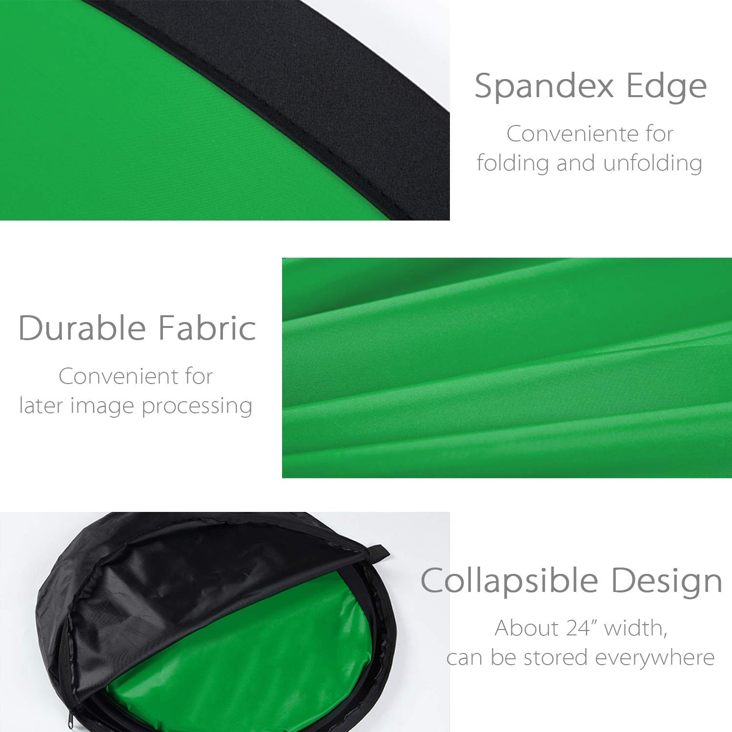 Double Sided Pop Up Collapsible Blue Green Chroma Key Backdrop Panel Case