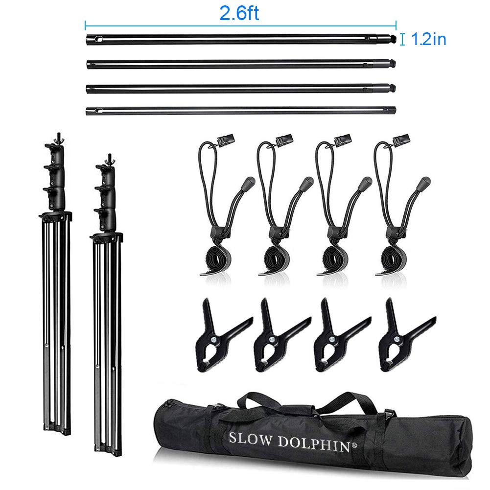 10 x 10Ft Photo Video Studio Heavy Duty Adjustable Muslin Backdrop Stand Back…
