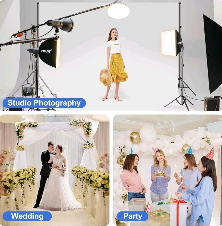 New Emart Backdrop Stand 10x7ft(WxH) Photo Studio Adjustable Background Stand