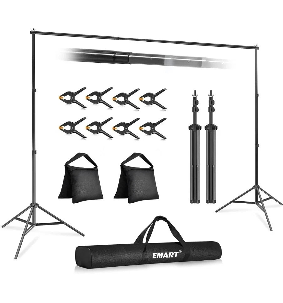 Backdrop Stand 10x7ft(WxH) Photo Studio Adjustable Background Stand Support