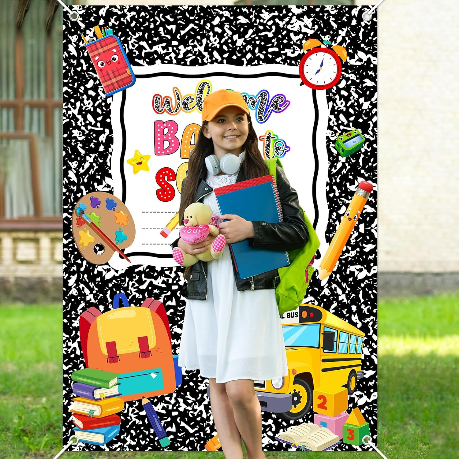Welcome Back to School Backdrop Back to School Decorations | 4X6Ft, Portrait Pho