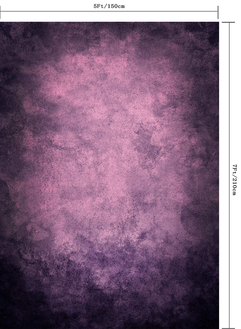 CapiSco 5X7FT Retro Abstract Purple Portrait Backdrop for 5’x7′,