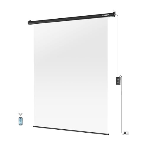 Motorized Pull Down Screen Backdrop – 59.8″ x Standard(59.8 x 86.6in) White