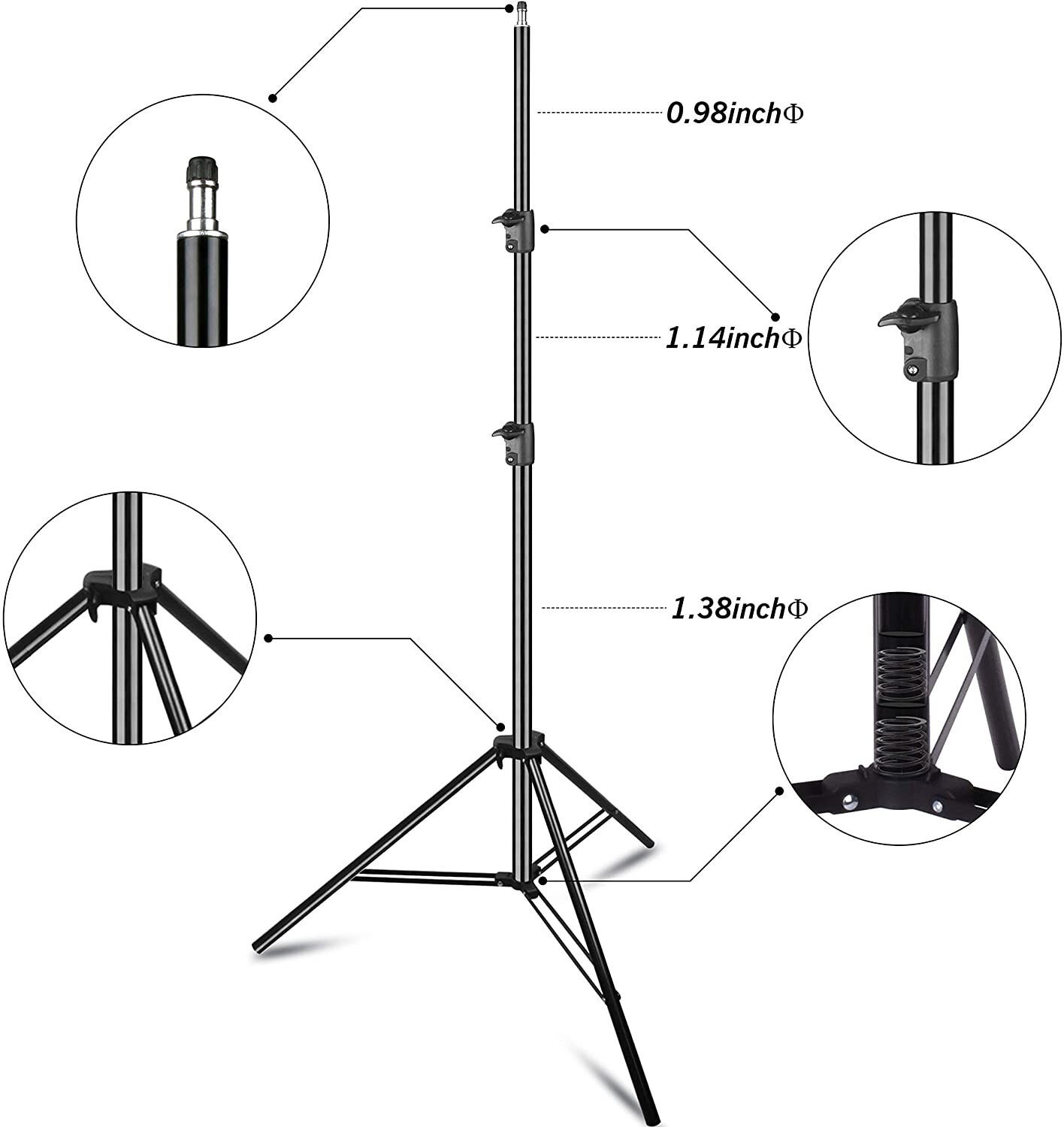 EMART Photo Video Studio 20 ft Wide 10 ft Tall Adjustable Heavy Duty Photogra…