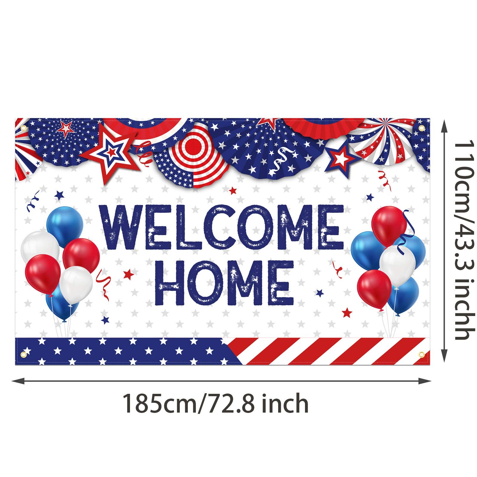 Large Welcome Home Banner Military Red White and Blue Welcome Home Decoration fo
