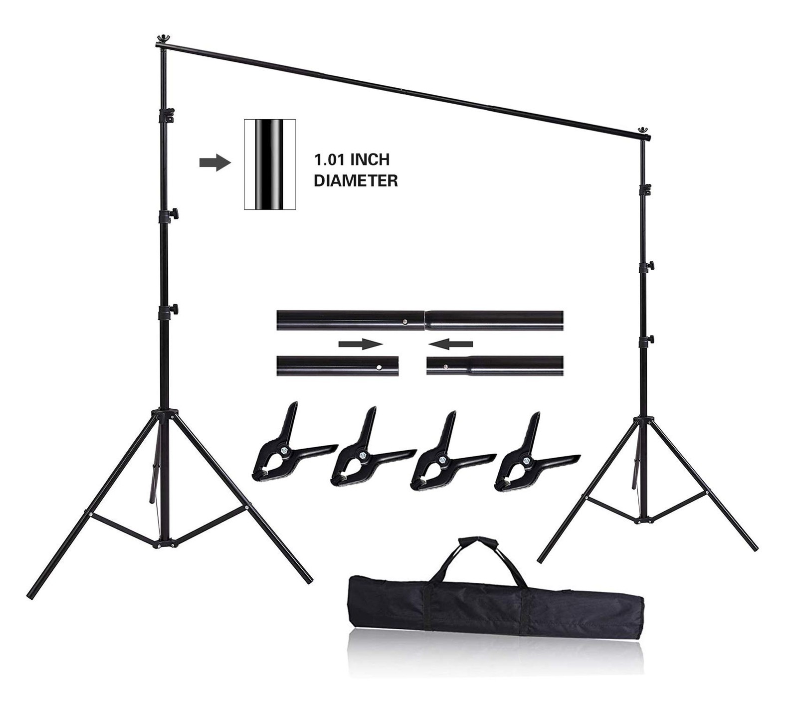 10ft x 8.5ft Adjustable Photography Backdrop Support System Photo Video Studi…