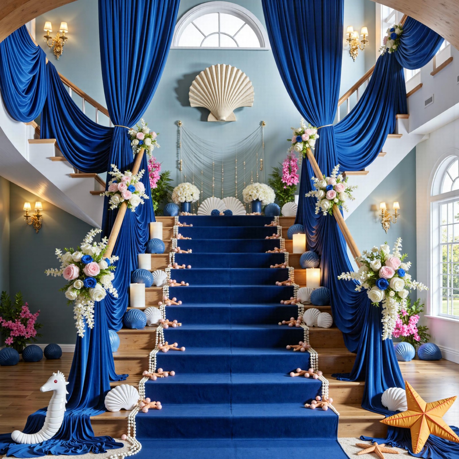 20ft x 14ft Royal Blue Backdrop Curtains, 4 Panels Wrinkle Free Soft Fabric D…