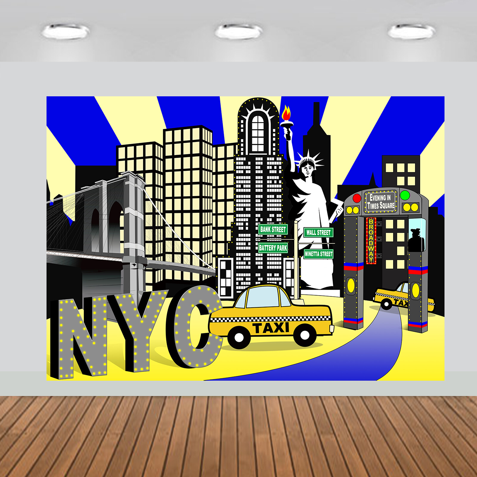 New York Times Square Party Backdrop Photography Background 7x5feet
