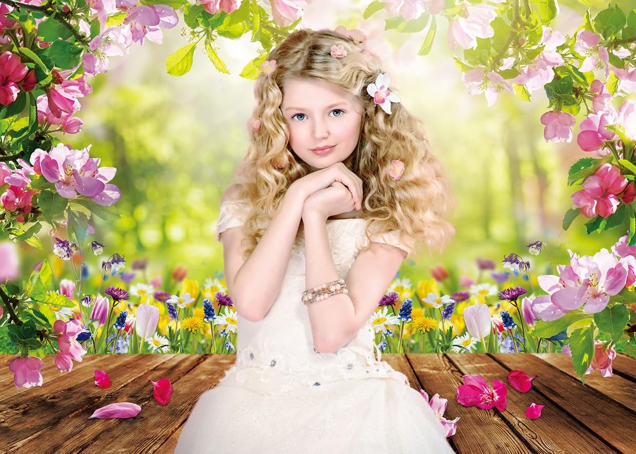7x5FT Spring Backdrop Spring Backdrops for Photography Floral Backdrop Wall N