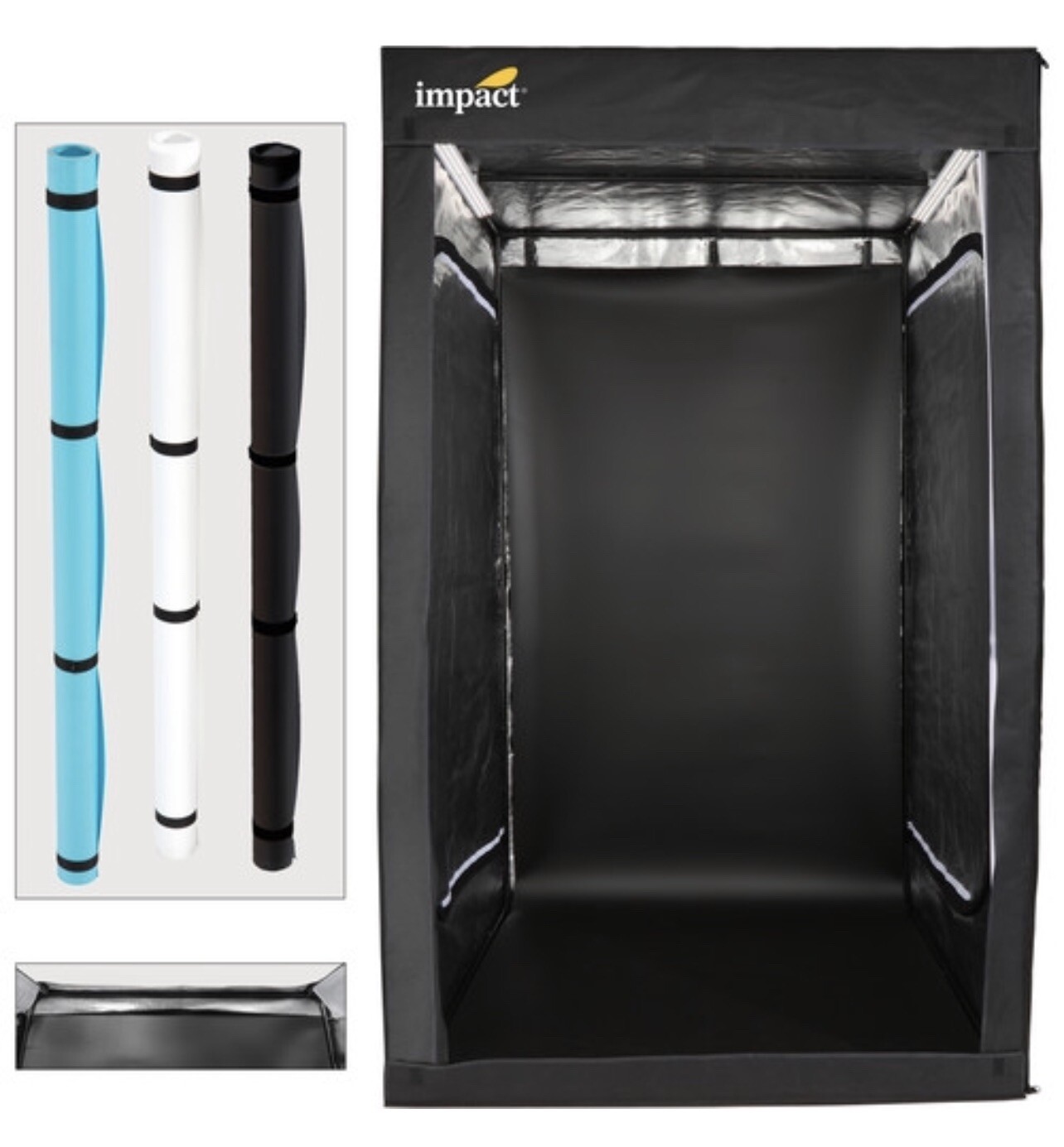 Impact Photo Pro LED Booth 400 Background Backdrops All 3 Sides Blue Black New
