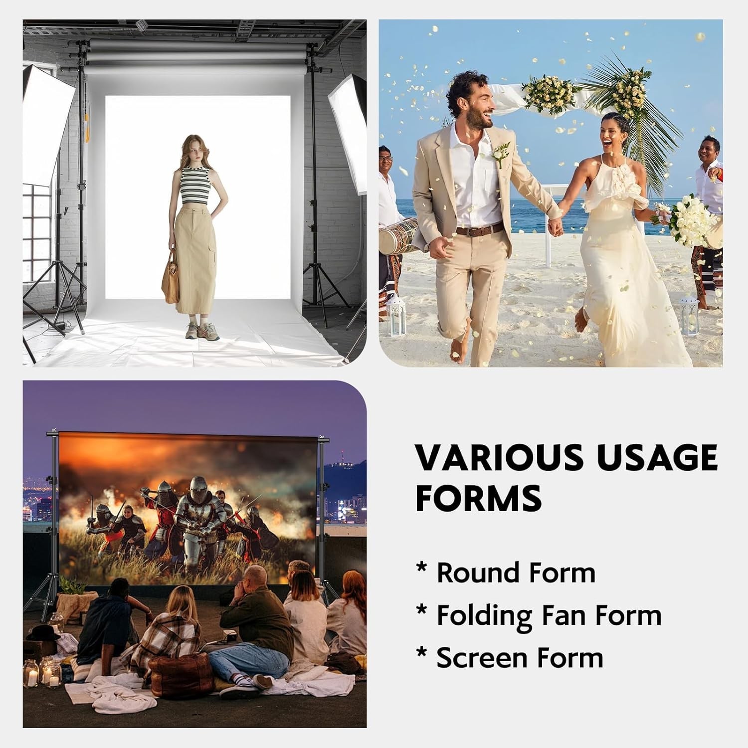 Telescoping 6.5×6.5 FT Photo Background Stand – Multi-Purpose Support for Events