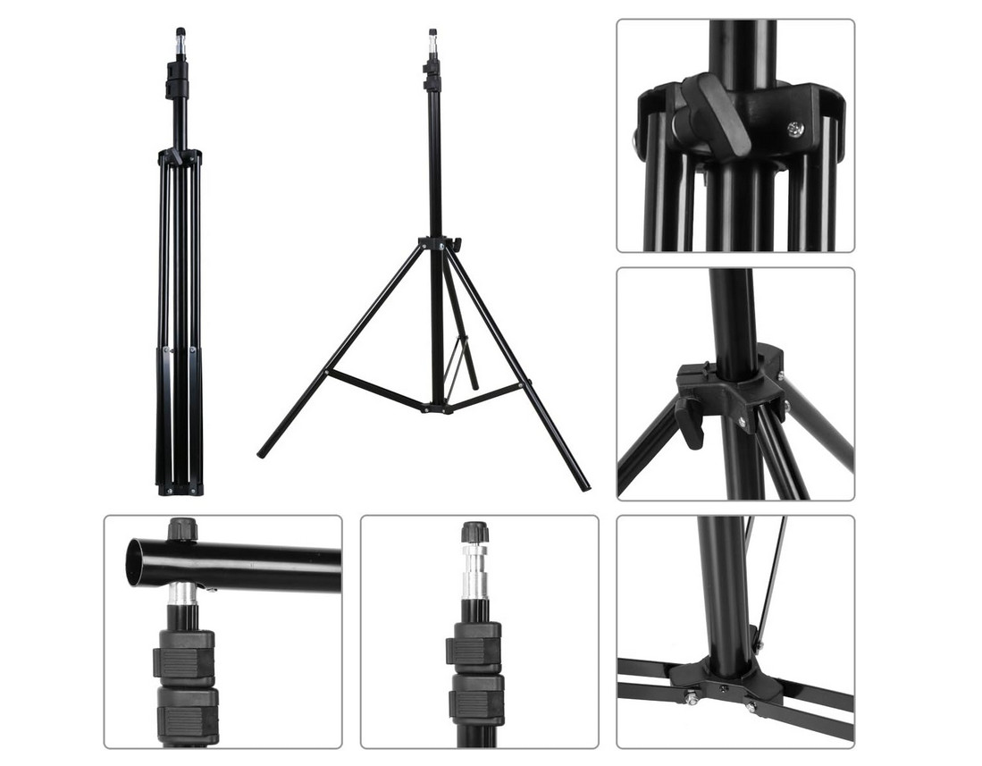 Photo Video Studio 10x7ft Adjustable Backdrop Support System Clamps & Carry Bag