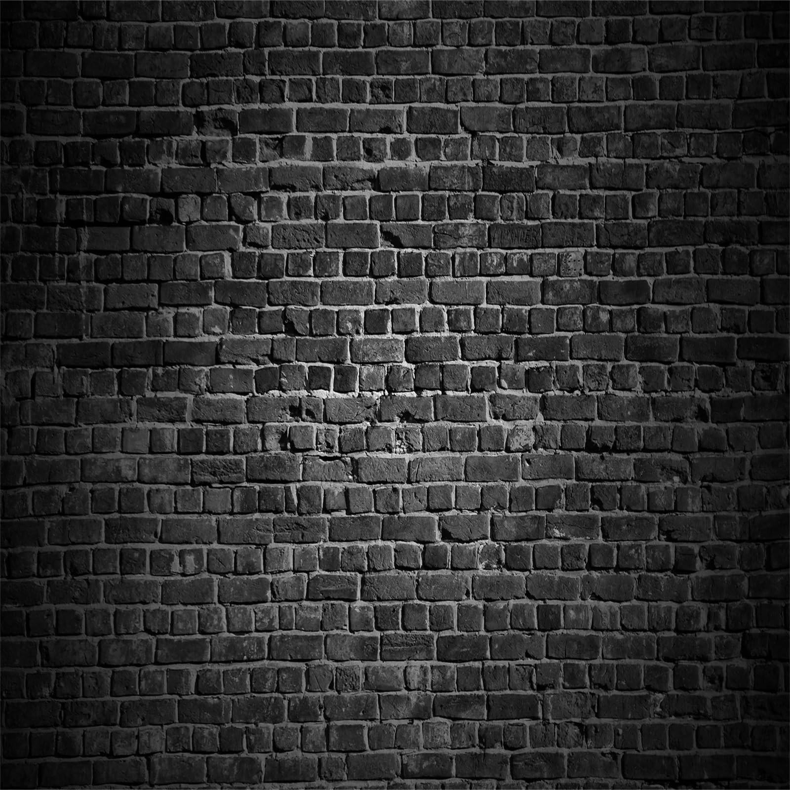 10x10ft Vintage Black Brick Wall Backdrop – Party Decor, Photoshoot, Home Studio