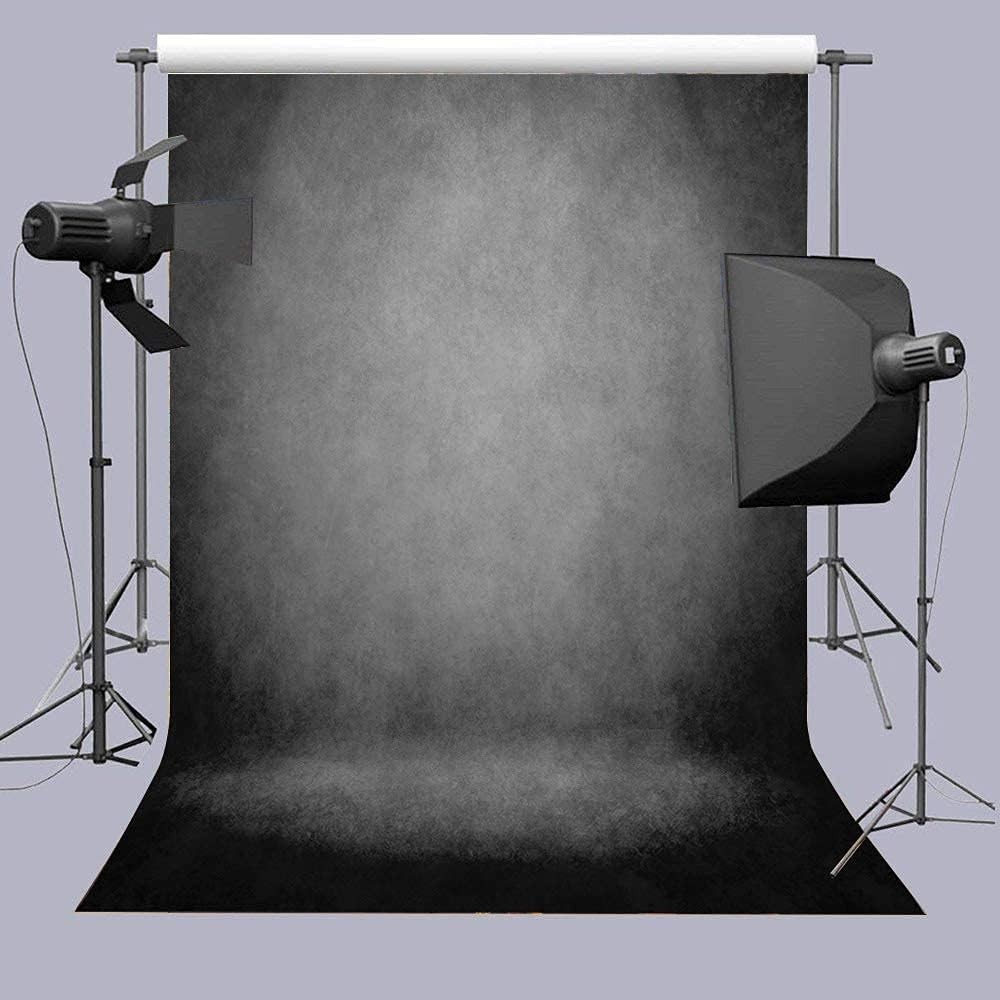 Black Gray Abstract Portrait Backdrop 5x7FT Photography Studio Background