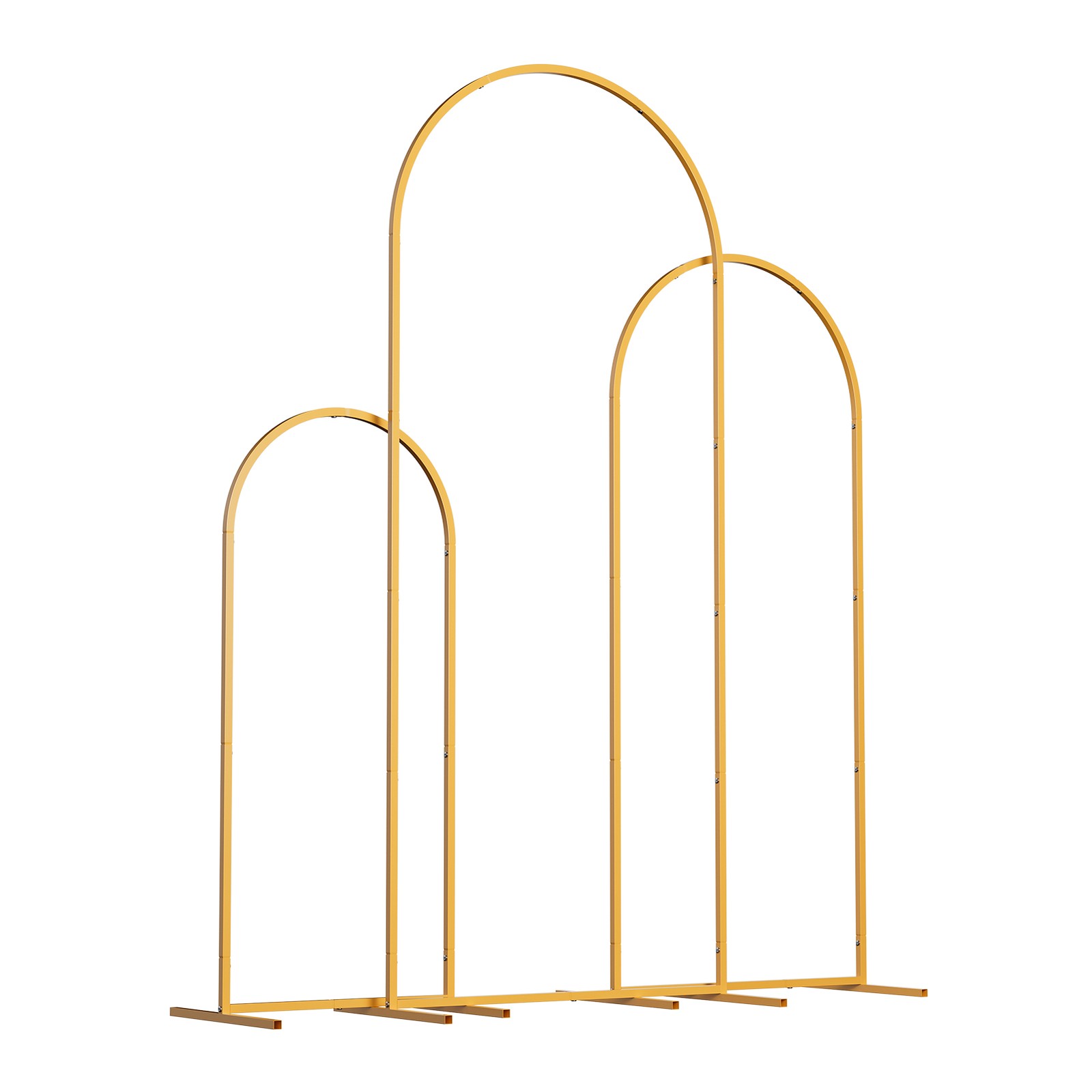 Set of 3 Arch Backdrop Stand Metal Wedding Arch Stand Frame 7.2ft 6.6ft 6ft