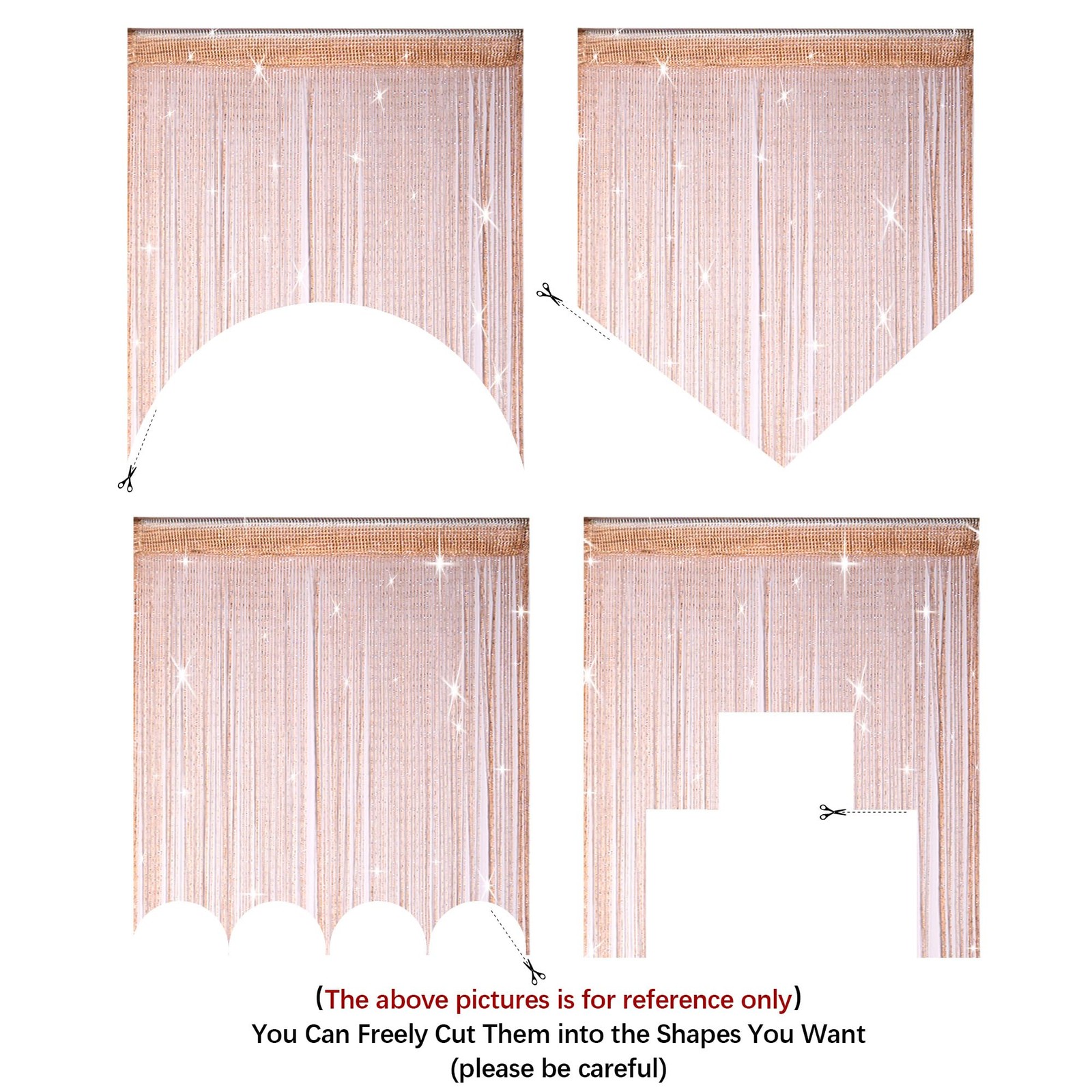 39×79 Inch Beaded Curtains, 2 Pack – Hippie Decor for Doorways, Closets, Room