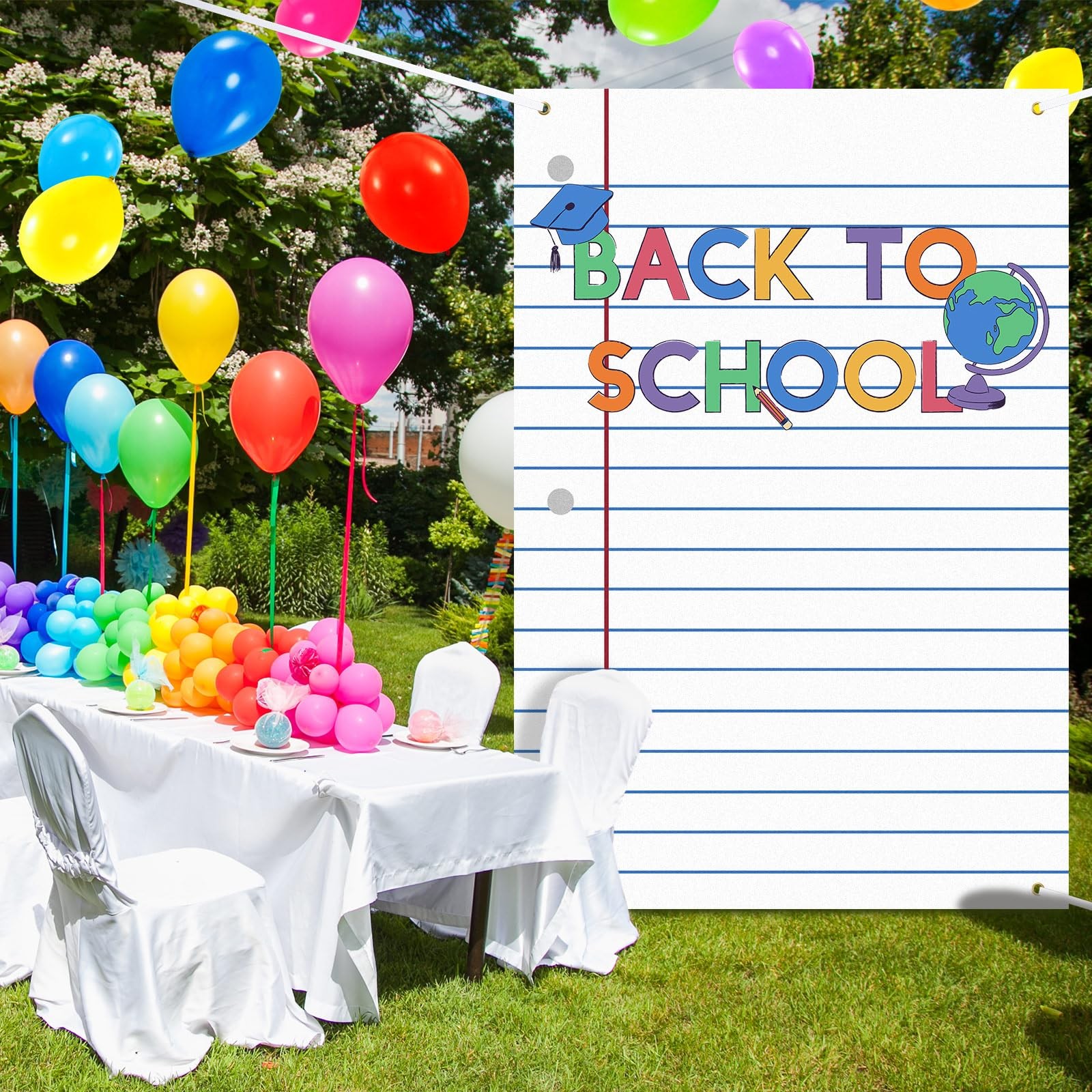 6.6 x 4.4ft Backdrop Notebook Backdrop Welcome Back to Decorations Classroom …