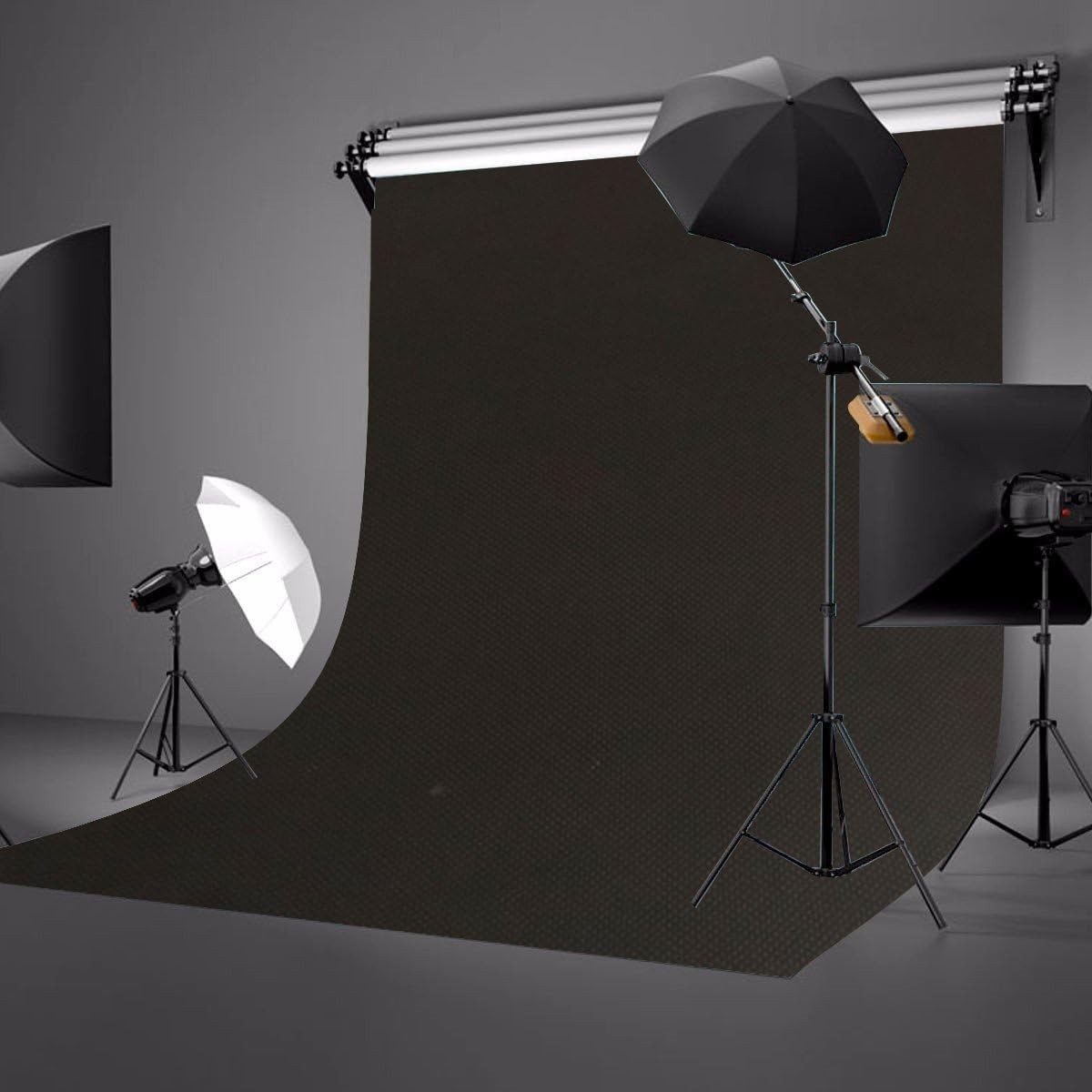 Lyly County Background 5x7ft Non-Woven Fabric Solid Black Screen Photo Backdrop