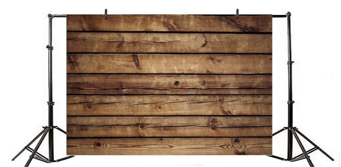 LFEEY 10x8ft Wood Backdrops for Photography Grunge Vintage Worn 10x8ft, Brown