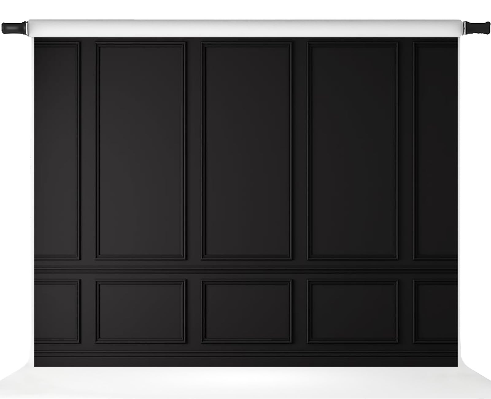 7x5ft Black Classic Wall Backdrop Solid Dark Grey Indoor Room Photo Studio Prop