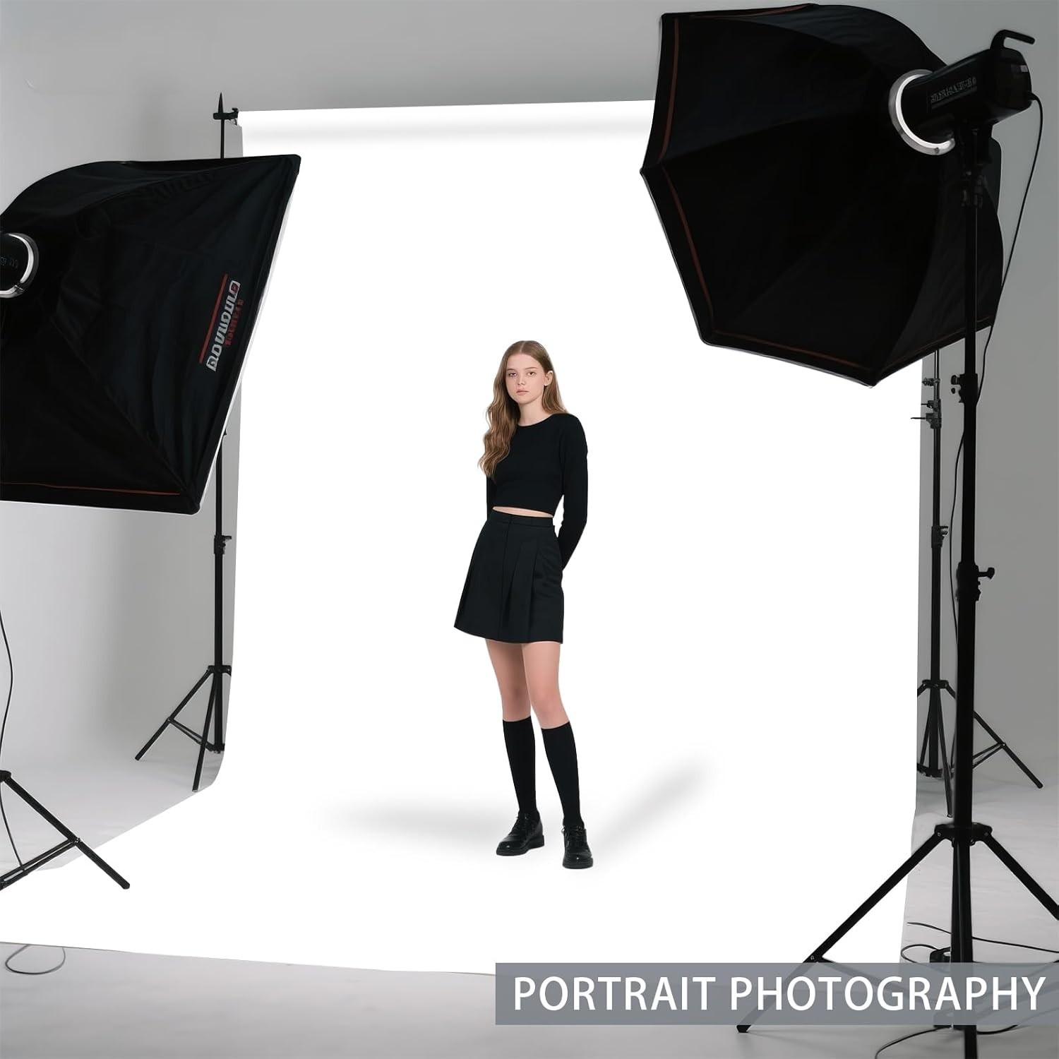 Versatile White Backdrop 5x7ft – Ideal for Portraits, Fashion, and Celebrations