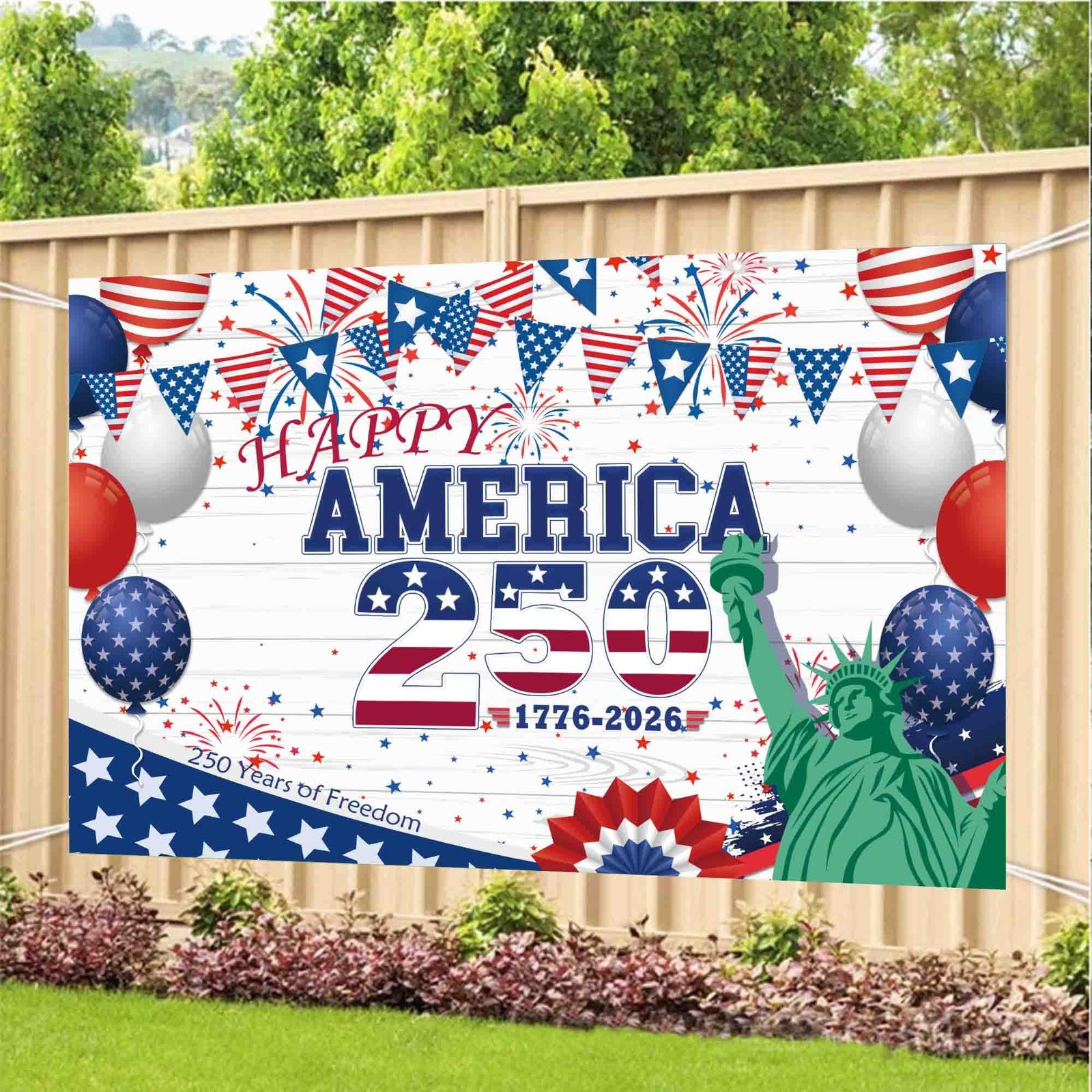 IRCOR America 250 Backdrop America 250 Decorations 4th of July 250th Annivers…