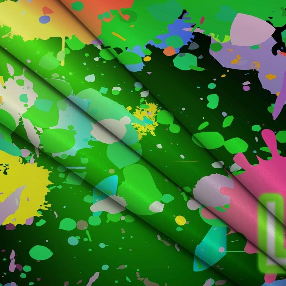 DePhoto 7X5Ft Glow Neon Birthday Party Backdrop Let’s Glow Splatter Photography