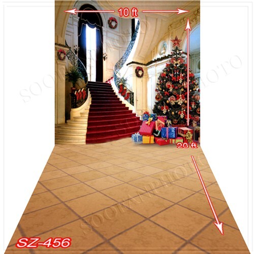 10’x20′ CP Christmas Season Scenic Microfiber Fabric background backdrop SZ456