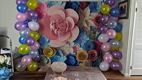 Paper Flower Backdrop for Mother’s Day Colorful Flowers Paper Wall Photography